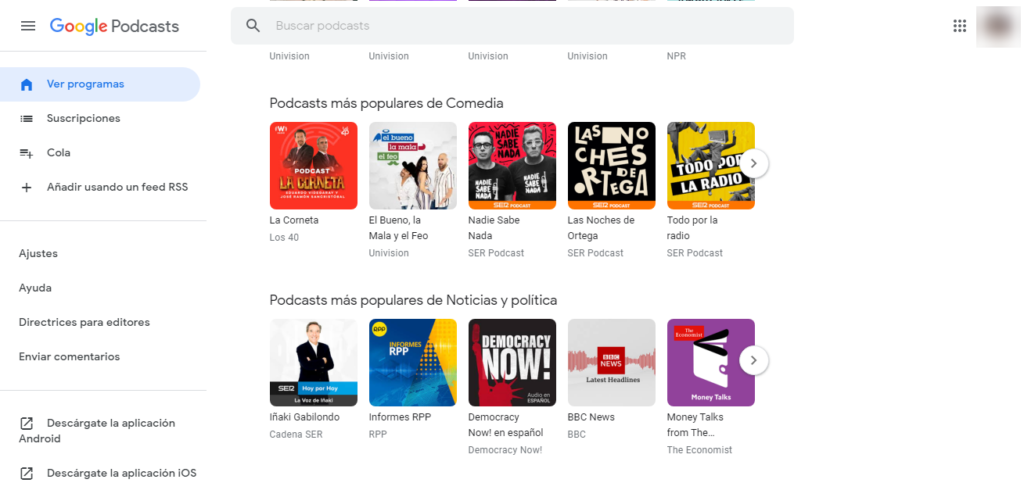 podcast gratuitos en google podcasts